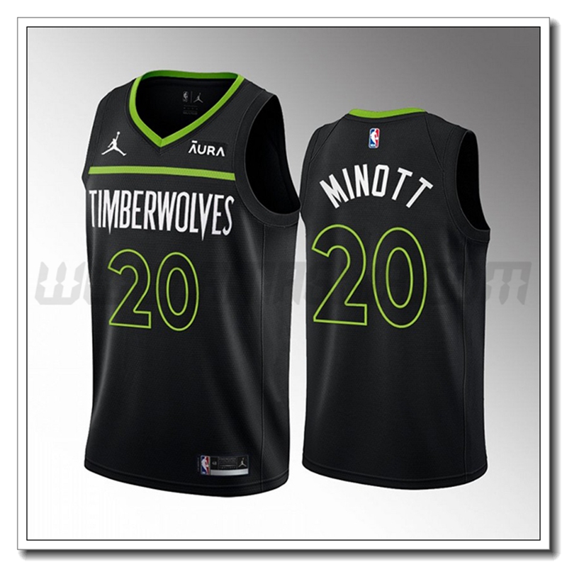 Maglia Minnesota Timberwolves (MINOTT #20) 2022/23 Nero