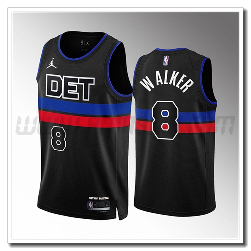 Maglia Detroit Pistons (WALKER #8) 2022/23 Nero