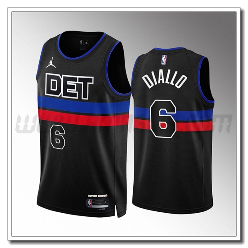 Maglia Detroit Pistons (DIALLO #6) 2022/23 Nero