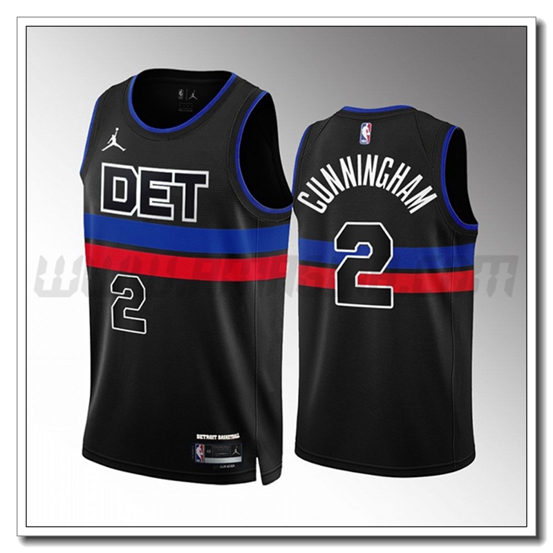 Maglia Detroit Pistons (CUNNINGHAM #2) 2022/23 Nero