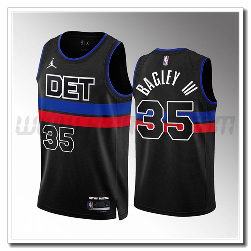 Maglia Detroit Pistons (BAGLEY III #35) 2022/23 Nero