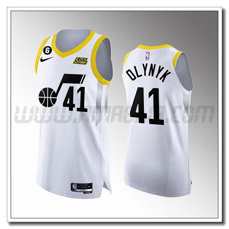Maglia Utah Jazz (OLYNYK #41) 2022/23 Bianco