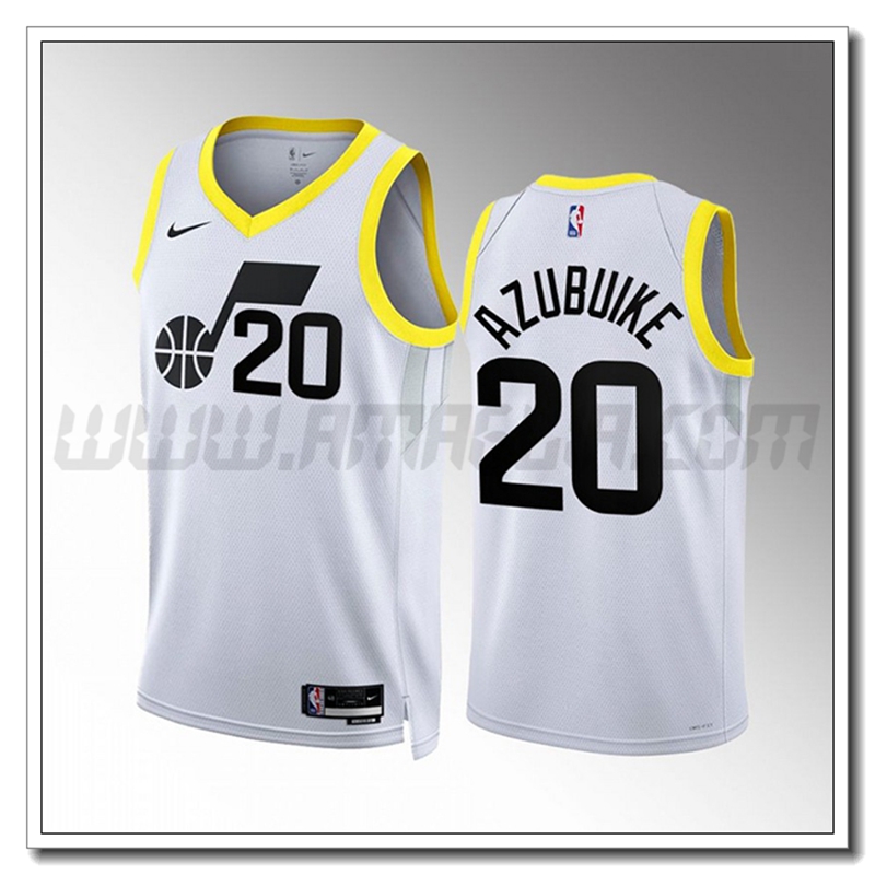 Maglia Utah Jazz (AZUBUIKE #20) 2022/23 Bianco