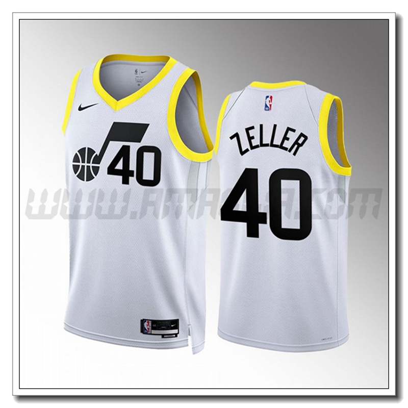 Maglia Utah Jazz (ZELLER #40) 2022/23 Bianco