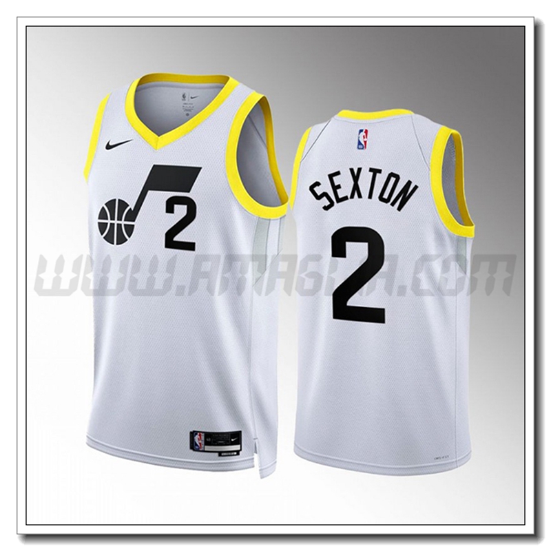 Maglia Utah Jazz (SEXTON #2) 2022/23 Bianco