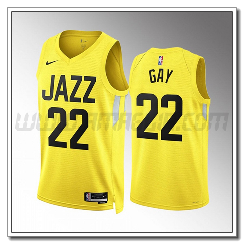 Maglia Utah Jazz (GAY #22) 2022/23 Giallo