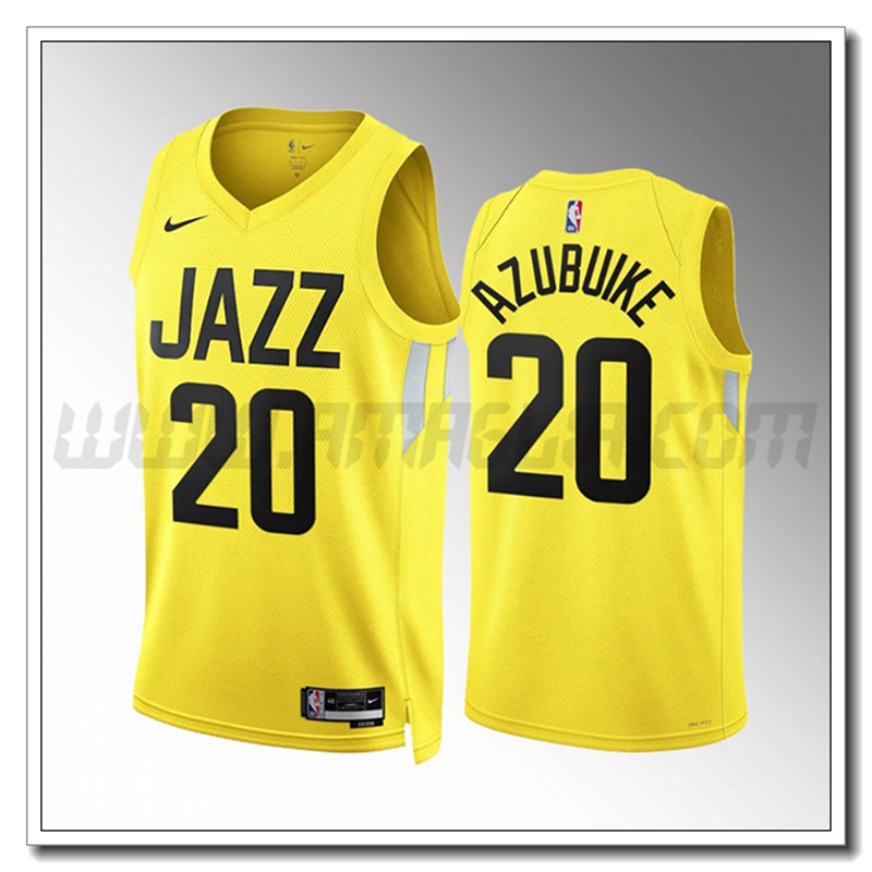 Maglia Utah Jazz (AZUBUIKE #20) 2022/23 Giallo