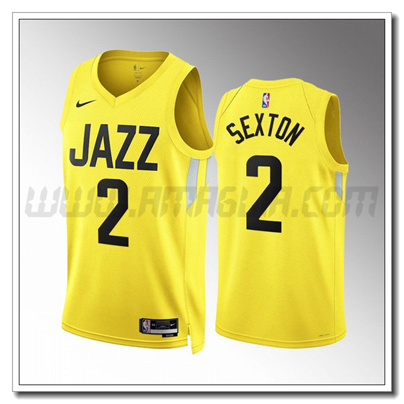 Maglia Utah Jazz (SEXTON #2) 2022/23 Giallo