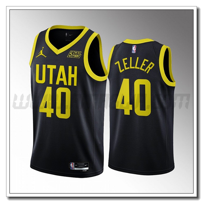Maglia Utah Jazz (ZELLER #40) 2022/23 Nero