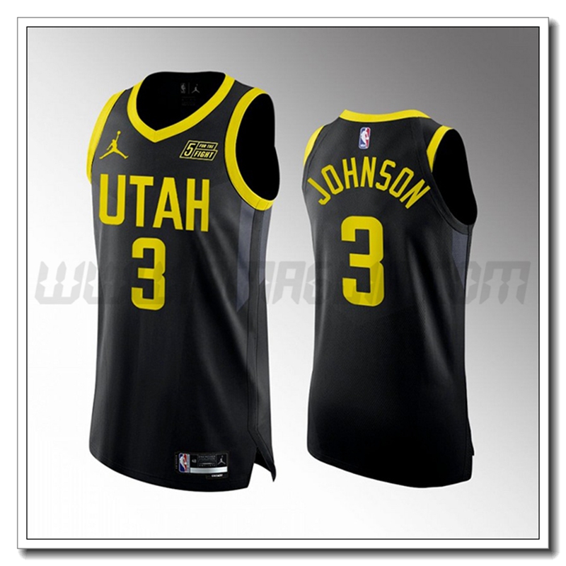 Maglia Utah Jazz (JOHNSON #3) 2022/23 Nero