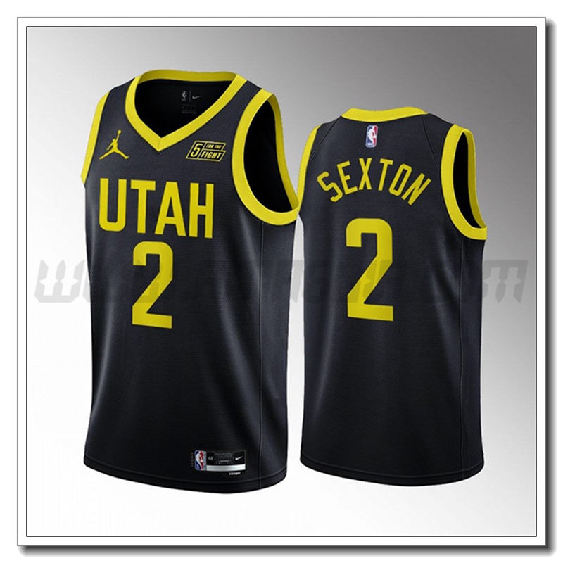 Maglia Utah Jazz (SEXTON #2) 2022/23 Nero