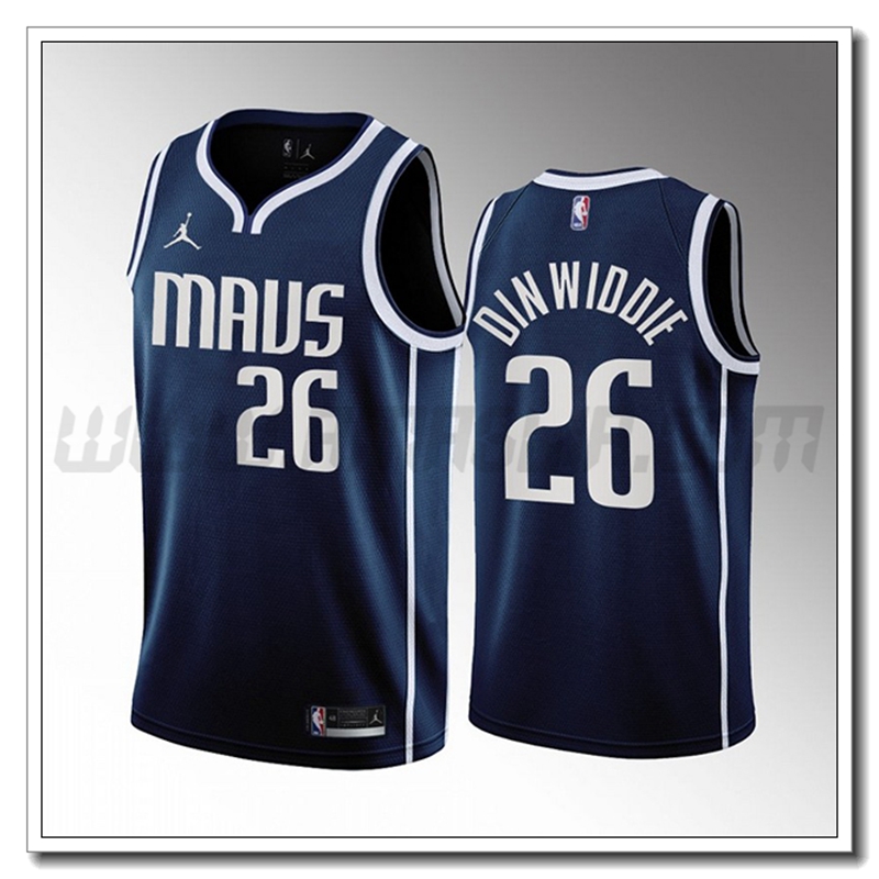 Maglia Dallas Mavericks (DINWIDDIE #26) 2022/23 Blu Marino