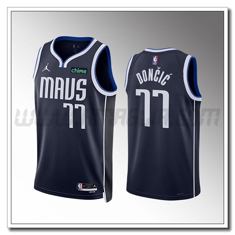 Maglia Dallas Mavericks (DONČIĆ #77) 2022/23 Blu Marino