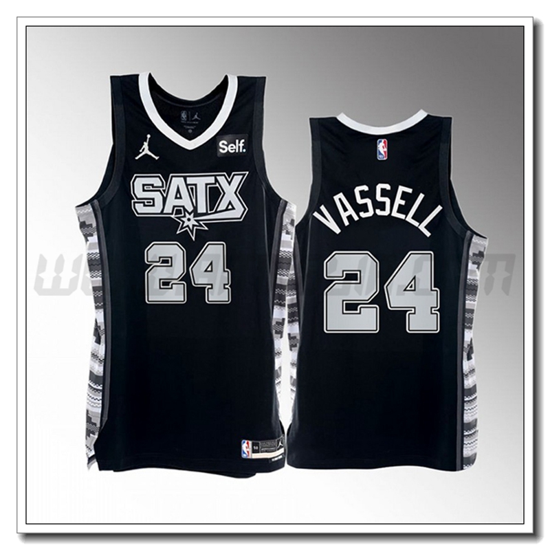 Maglia San Antonio Spurs (VASSELL #24) 2022/23 Nero