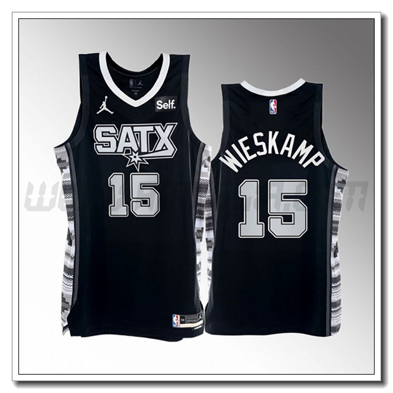 Maglia San Antonio Spurs (WIESKAMP #15) 2022/23 Nero