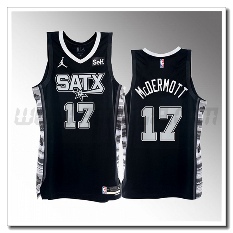Maglia San Antonio Spurs (McDERMOTT #17) 2022/23 Nero