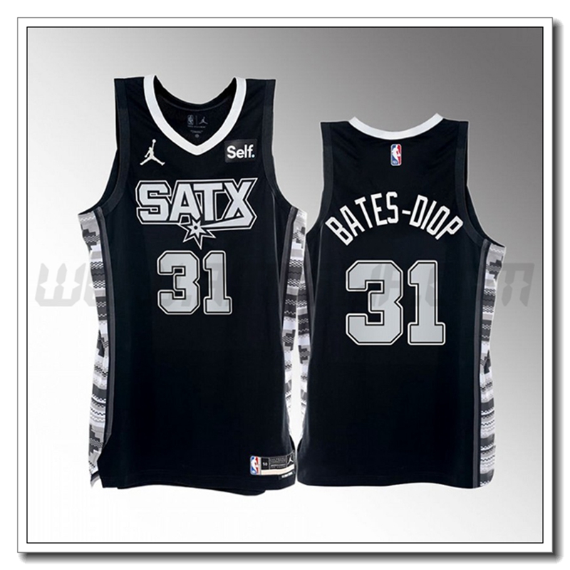 Maglia San Antonio Spurs (BATES-DIOP #31) 2022/23 Nero