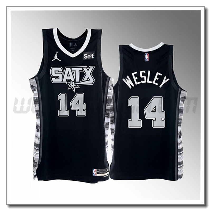 Maglia San Antonio Spurs (WESLEY #14) 2022/23 Nero