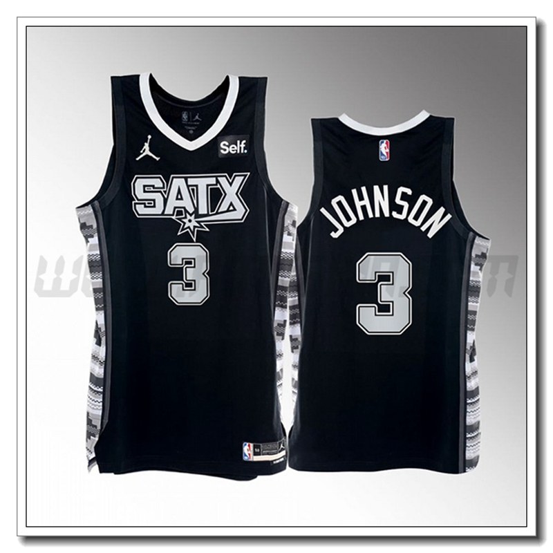 Maglia San Antonio Spurs (JOHNSON #3) 2022/23 Nero