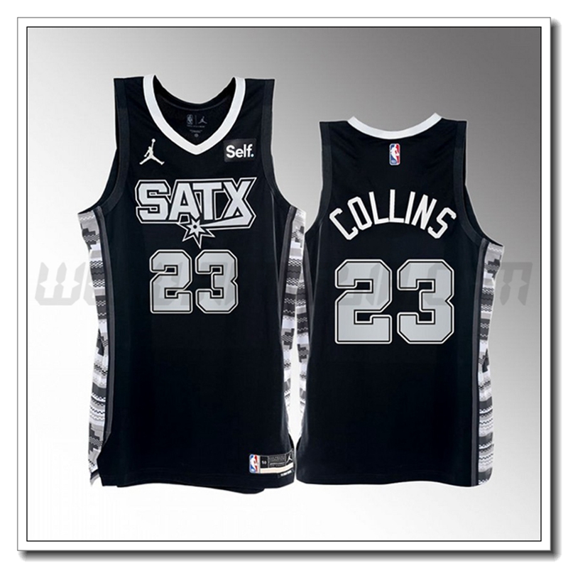 Maglia San Antonio Spurs (COLLINS #23) 2022/23 Nero