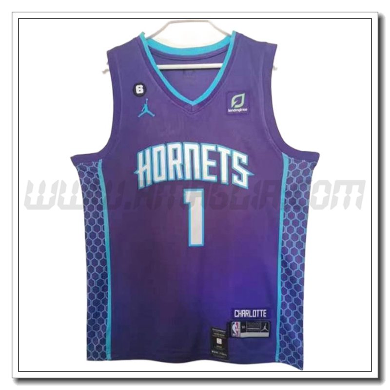 Maglia Charlotte Hornets (BALL #1) 2022/23 Viola