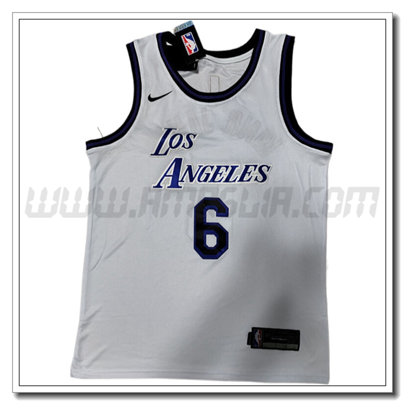 Maglia Los Angeles Lakers (KING JAMES #6) 2022/23 Bianco