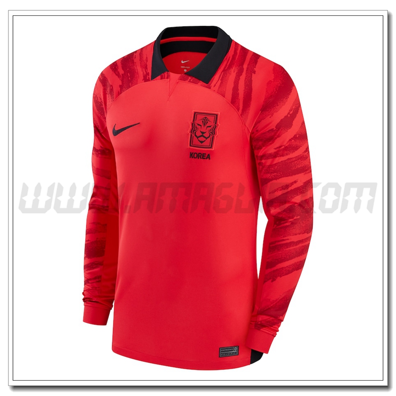 Nuovo Maglia Squadra Corea del Sud Maniche lunghe Prima 2022 2023