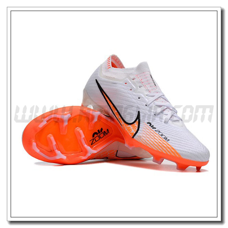 Nike Scarpe da calcio Air Zoom Mercurial Vapor XV Elite FG Bianco/Arancia