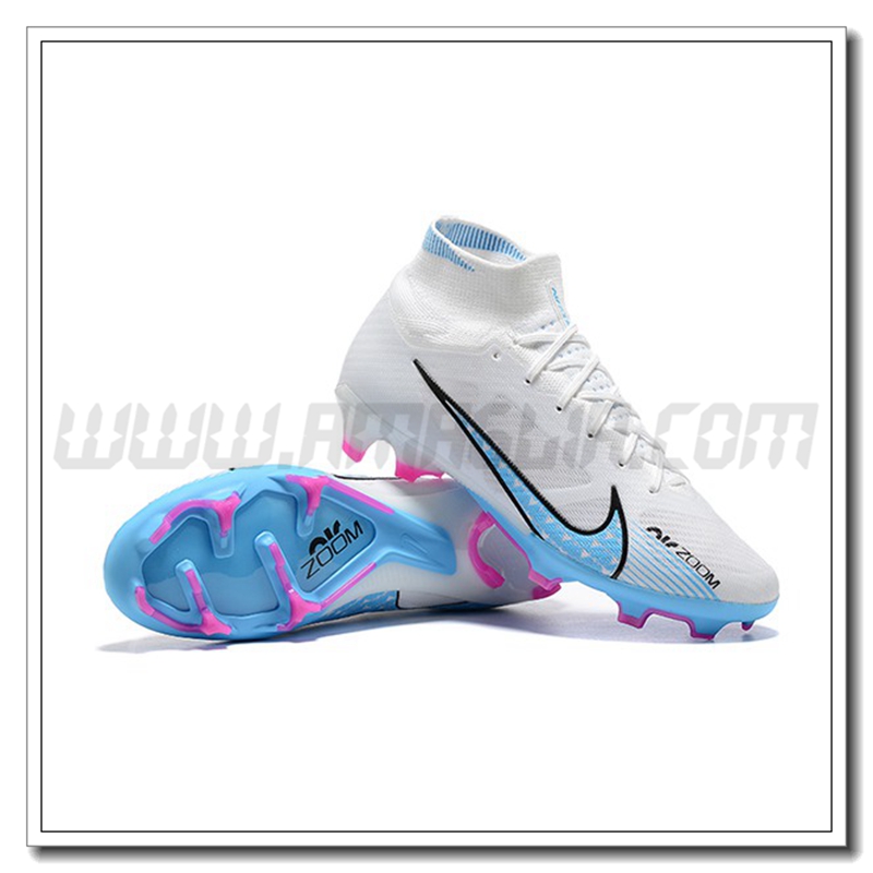 Nike Scarpe da calcio Air Zoom Mercurial Superfly IX Elite FG Bianco
