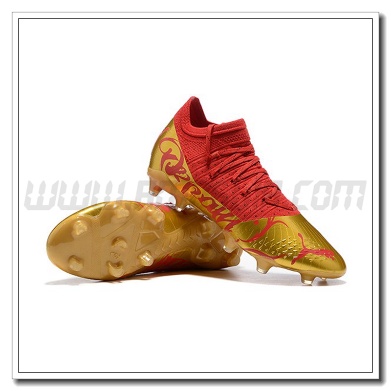 PUMA Scarpe da calcio Future Z 1.3 Teazer FG Rosso/D'oro