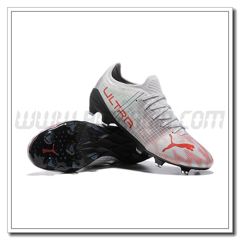 PUMA Scarpe da calcio Ultra 1.4 Instinct FG Grigio/Rosso