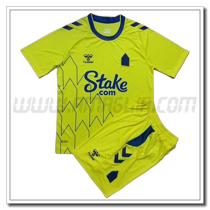 Nouveau Kit Maglia FC Everton Bambino Terza 2022 2023