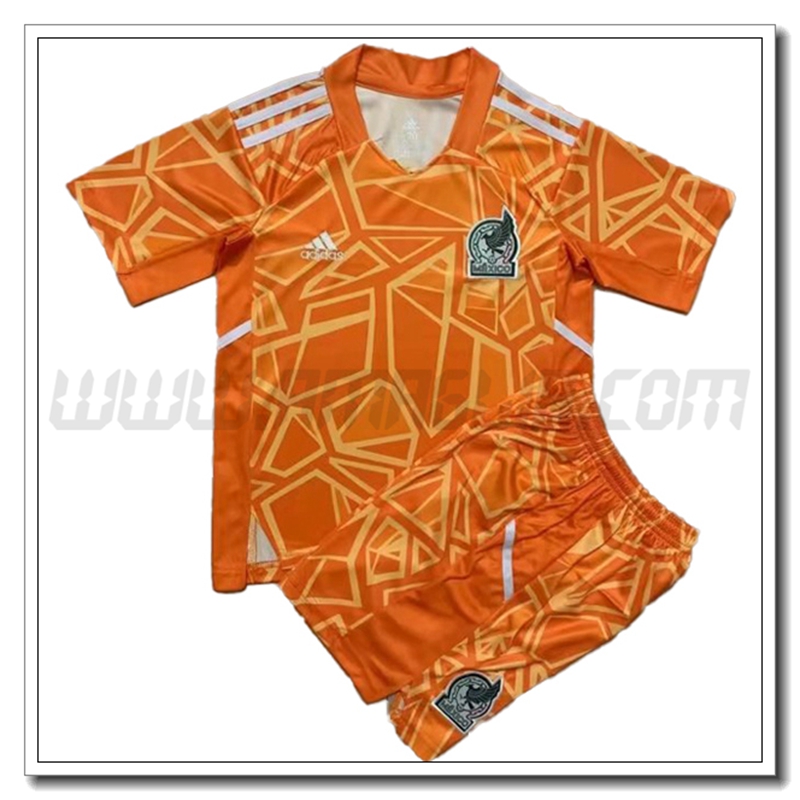 Nouveau Kit Maglia Portiere Messico Bambino 2022 2023 Arancia