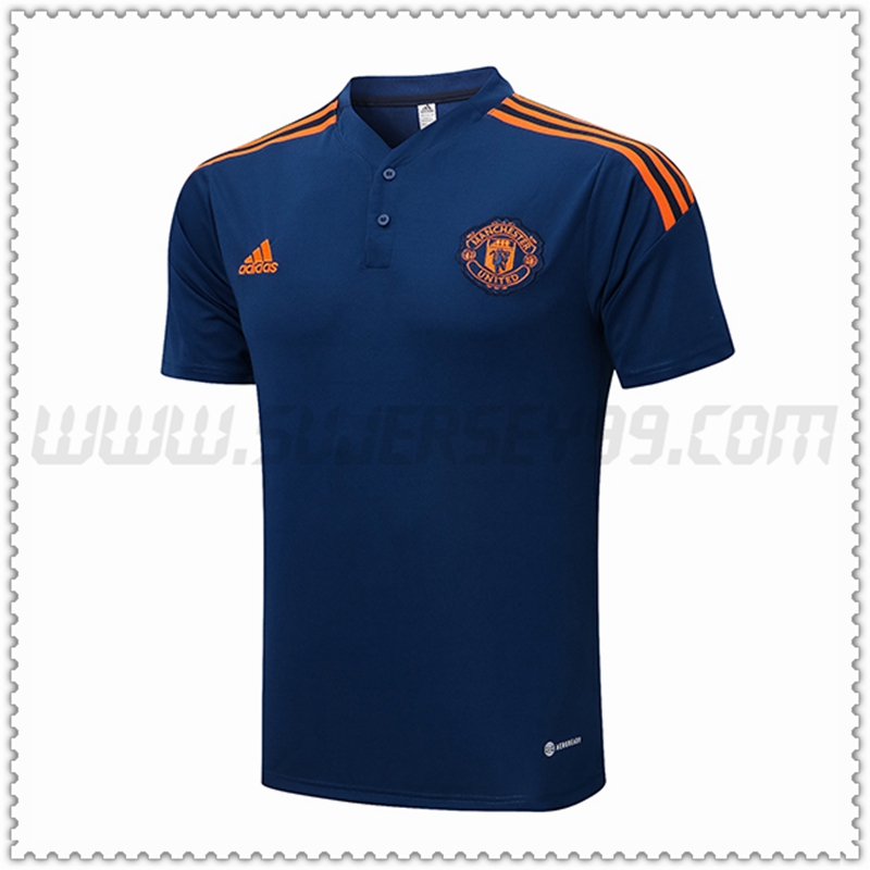 Maglia Polo Manchester United Blu Marino 2022 2023