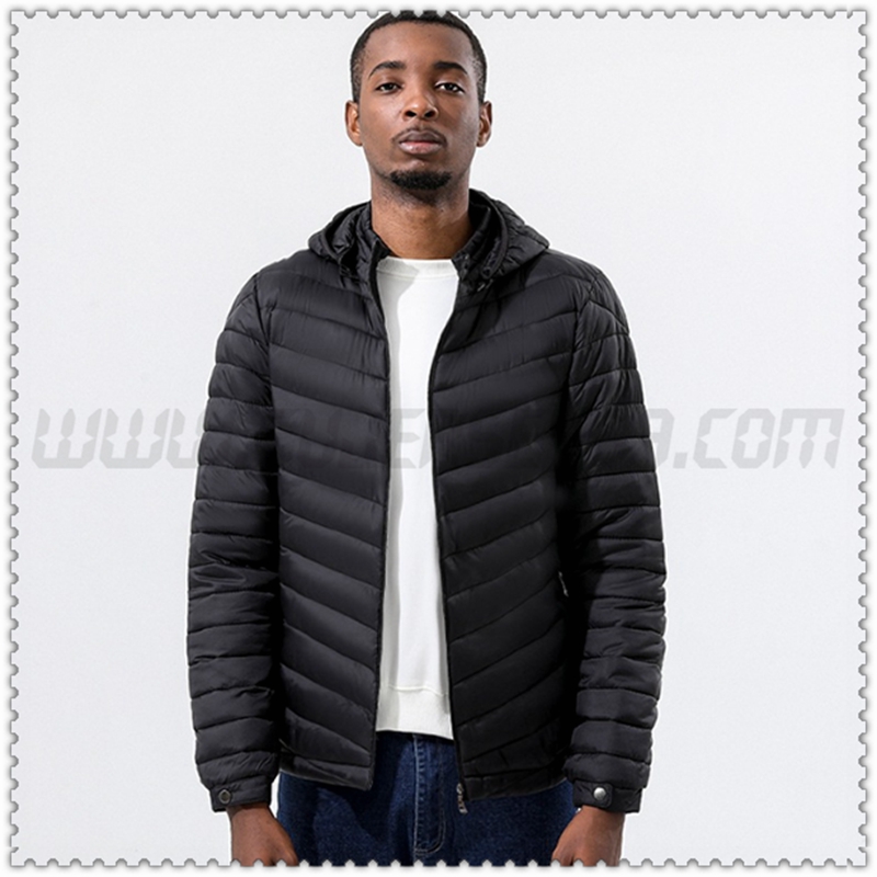 Nuovo Piumino con cappuccio Termico sottile Nero 2022