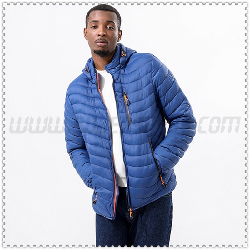 Piumino con cappuccio Moda Termico Blu 2022