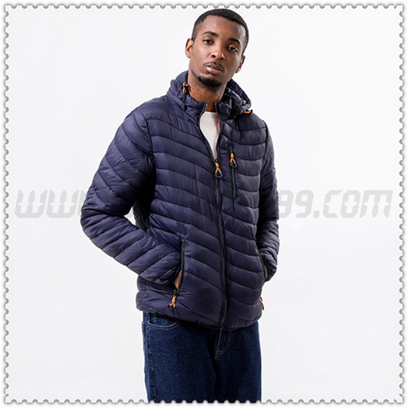 Piumino con cappuccio Moda Termico Blu Marino 2022