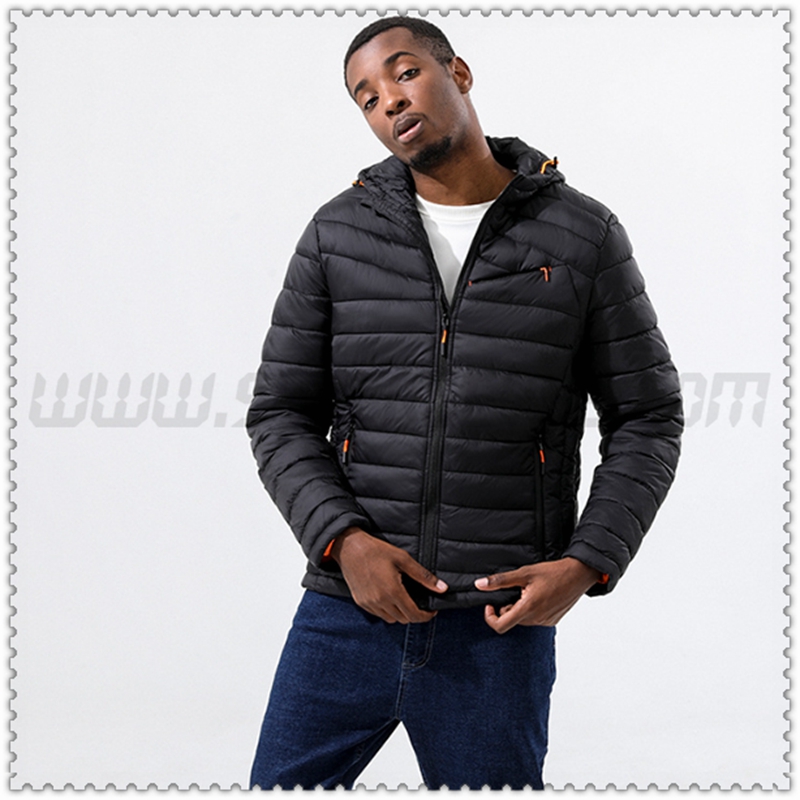 Piumino con cappuccio Termico sottile Nero 2022