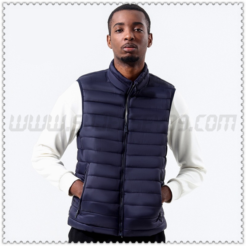 Nuovo Piumino Veste Col Droit Senza Maniche Termico Blu Marino 2022