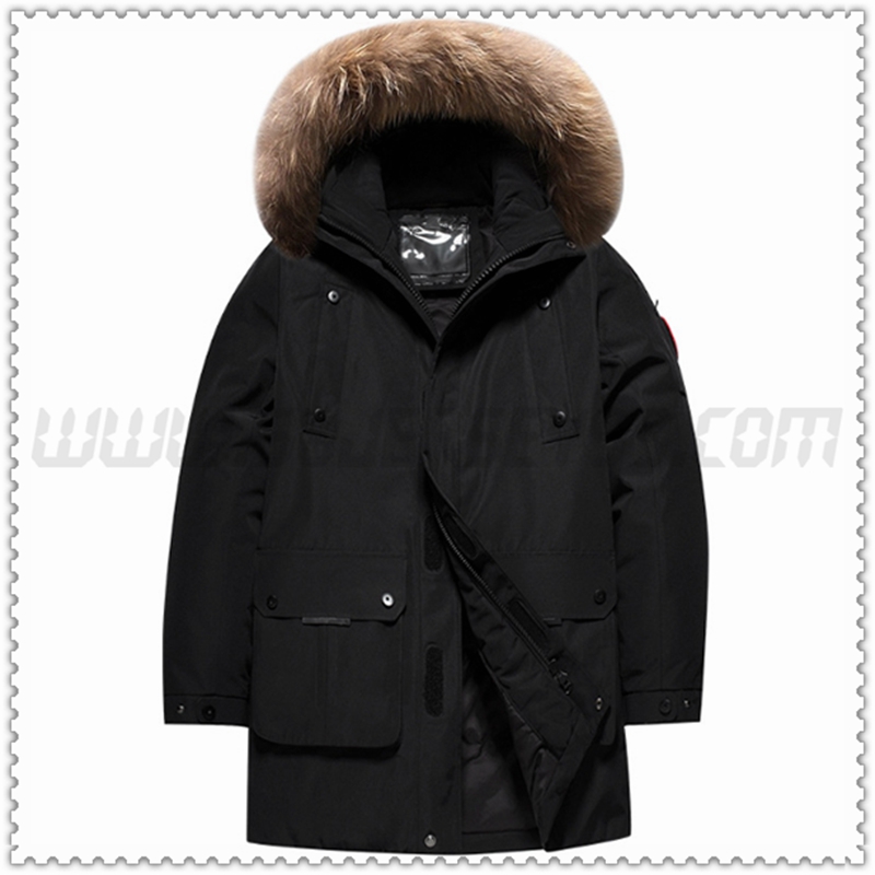 Nuovo Piumino con cappuccio Accucciarsi Protezione dal freddo Nero 2022