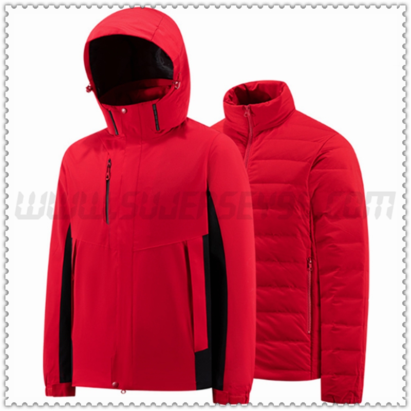 Piumino con cappuccio Accucciarsi Moda Rosso 2022