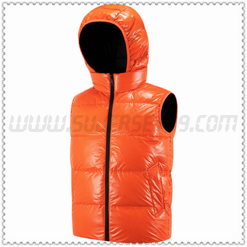 Nuovo Piumino Veste con cappuccio Accucciarsi Spesso Arancia 2022