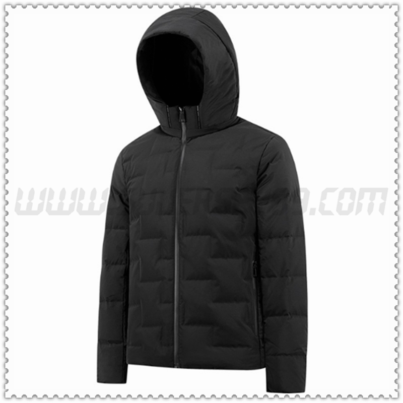 Piumino con cappuccio Accucciarsi Protezione dal freddo Moda Nero 2022