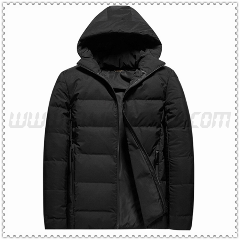 Nuovo Piumino con cappuccio Accucciarsi Spesso Nero 2022