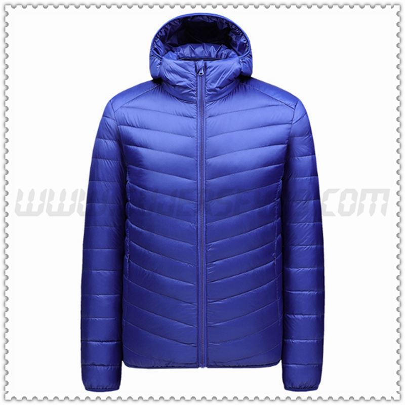 Nuovo Piumino con cappuccio Col Droit Accucciarsi Blu