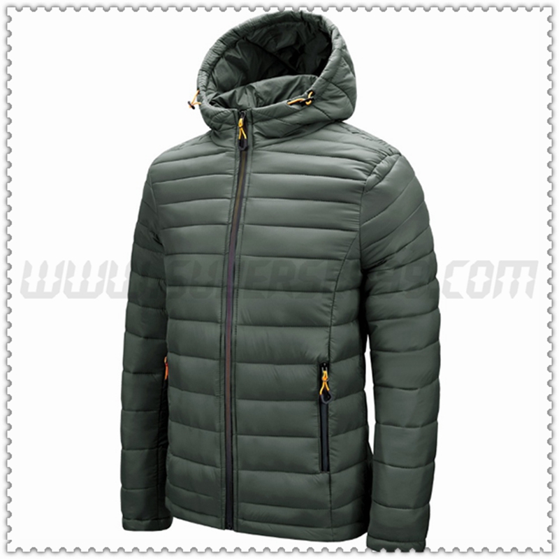Nuovo Piumino con cappuccio Tritare Protezione dal freddo Esercito Verde 2022