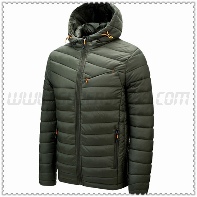 Nuovo Piumino con cappuccio Tritare Protezione dal freddo Termico Esercito Verde 2022