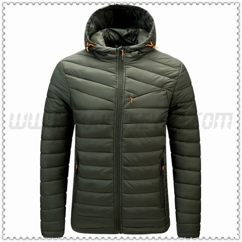Nuovo Piumino con cappuccio Protezione dal freddo Termico Esercito Verde 2022
