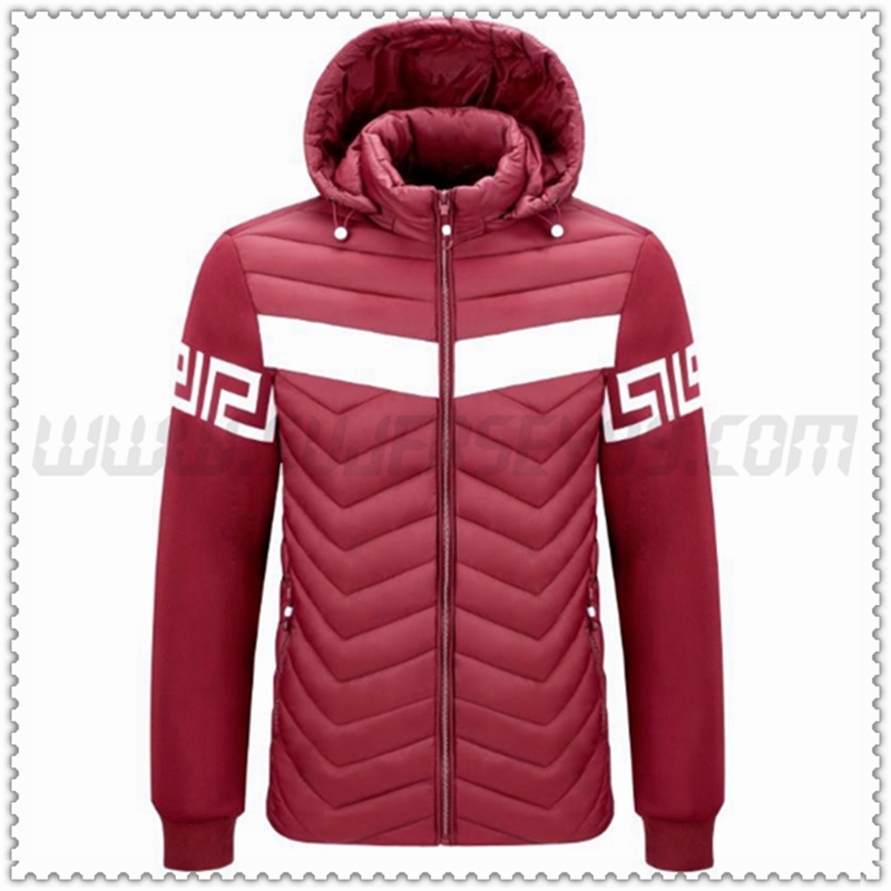 Nuovo Piumino con cappuccio Moda Protezione dal freddo Rosso 2022