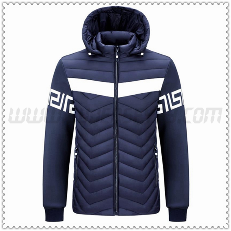 Nuovo Piumino con cappuccio Moda Protezione dal freddo Blu Marino 2022